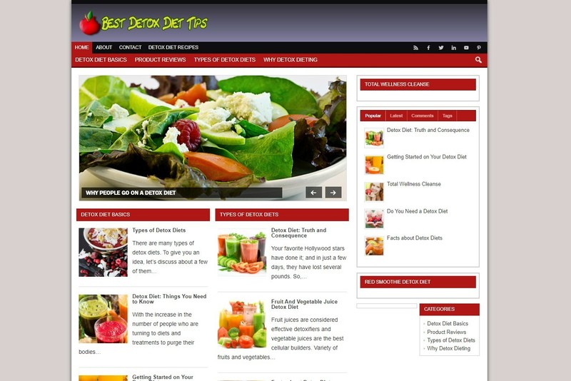 Professional Body Detox Affiliate Site – Turnkey Clickbank Website