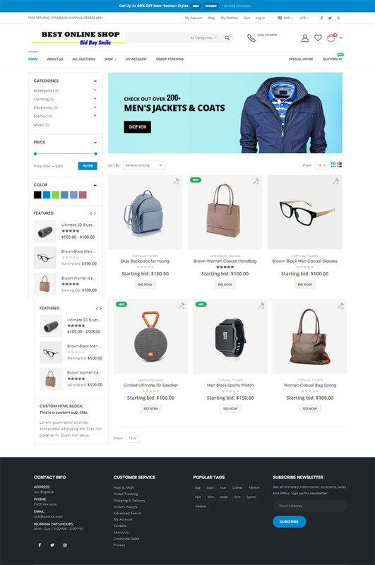 Professional Multi-Vendor / Best Auctions Website + Free Hosting / Setup