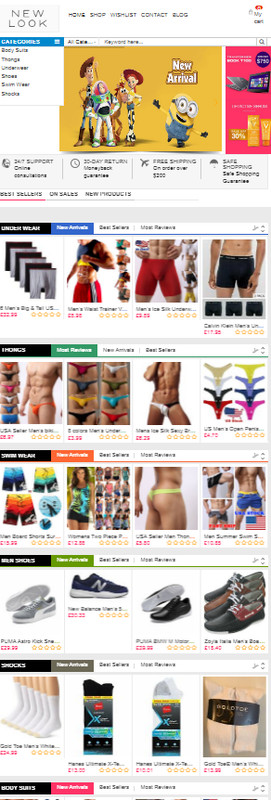 Ready made Dropshipping website Free hosting & set up – Men’s lingerie