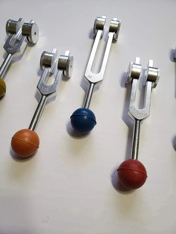 Solfeggio Tuning Forks Weighted Set of 9 with Color Removable Balls for Healing gallery