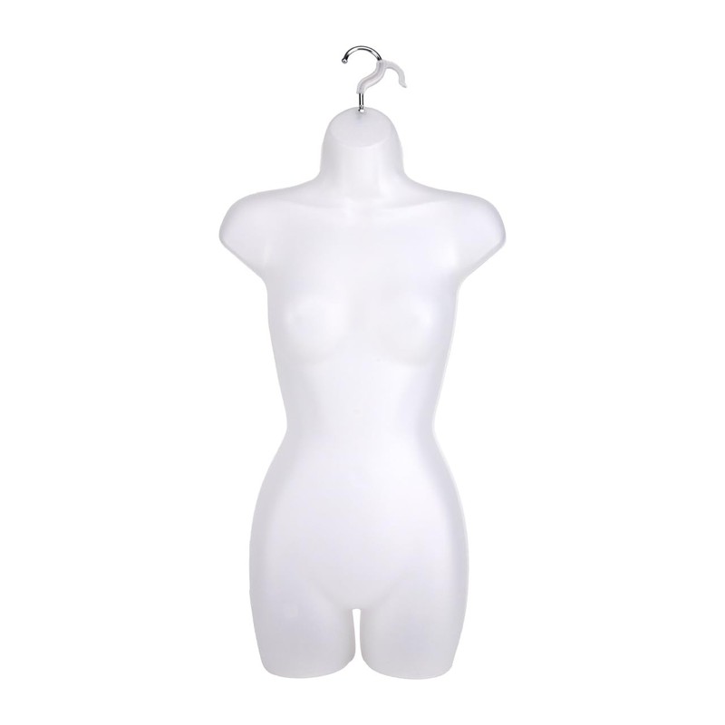 SSWBasics Female Mannequin Torso Hanging Display Form Women's Sizes 5-10 Frosted gallery