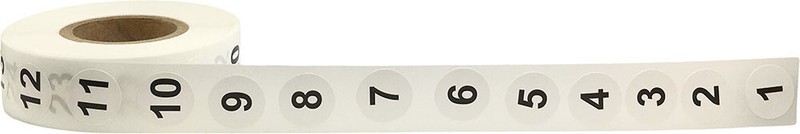 Consecutive Numbers 1-100 Labels | .5" Round | 10 Sets of 1-100 | 1000 Pack gallery
