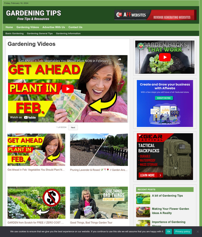 GARDENING GUIDE Website Business For Sale - Work From Home Internet Business gallery