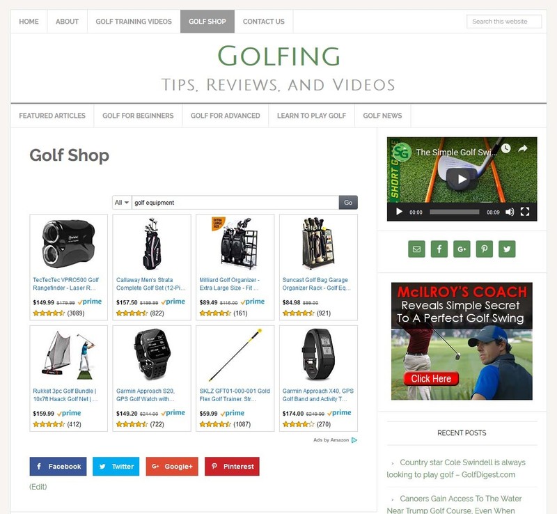 * GOLFING TIPS * niche blog website business for sale w/ AUTO UPDATING CONTENT! gallery