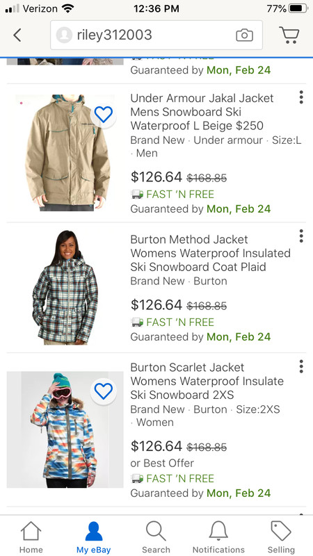 eBay Business Resale Store Inventory Wholesale Ski Snowboard Clothing gallery