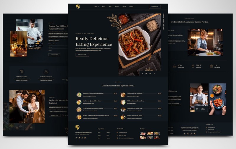CUSTOM PROFESSIONAL WEBSITE FOR RESTAURANTS CAFé FOOD & DRINK BUSINESS WORDPRESS gallery
